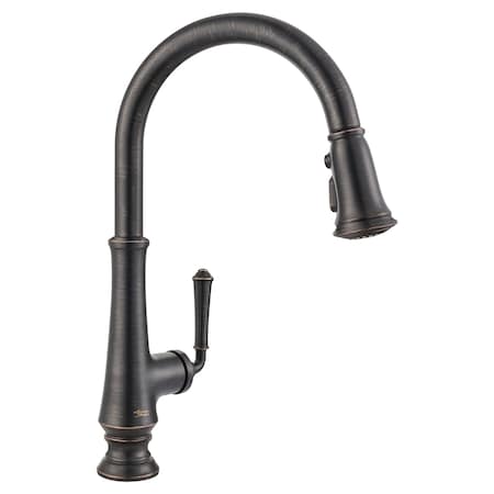 American Standard Delancey 1-Handle High-Arc Pull-Down Kitchen Faucet, Legacy Bronze 4279300.278
